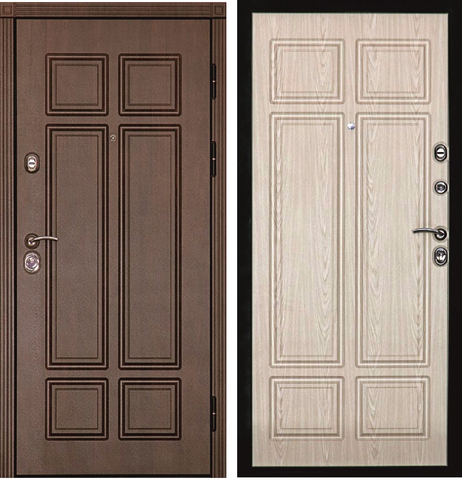 Металлическая утеплённая дверь МДФ/МДФ 3128